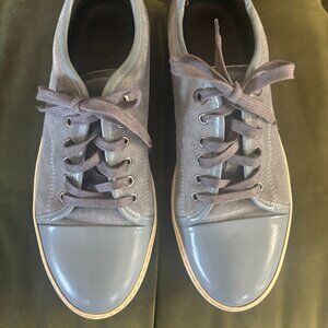 Lanvin Blue Suede Mens Tennis Shoes